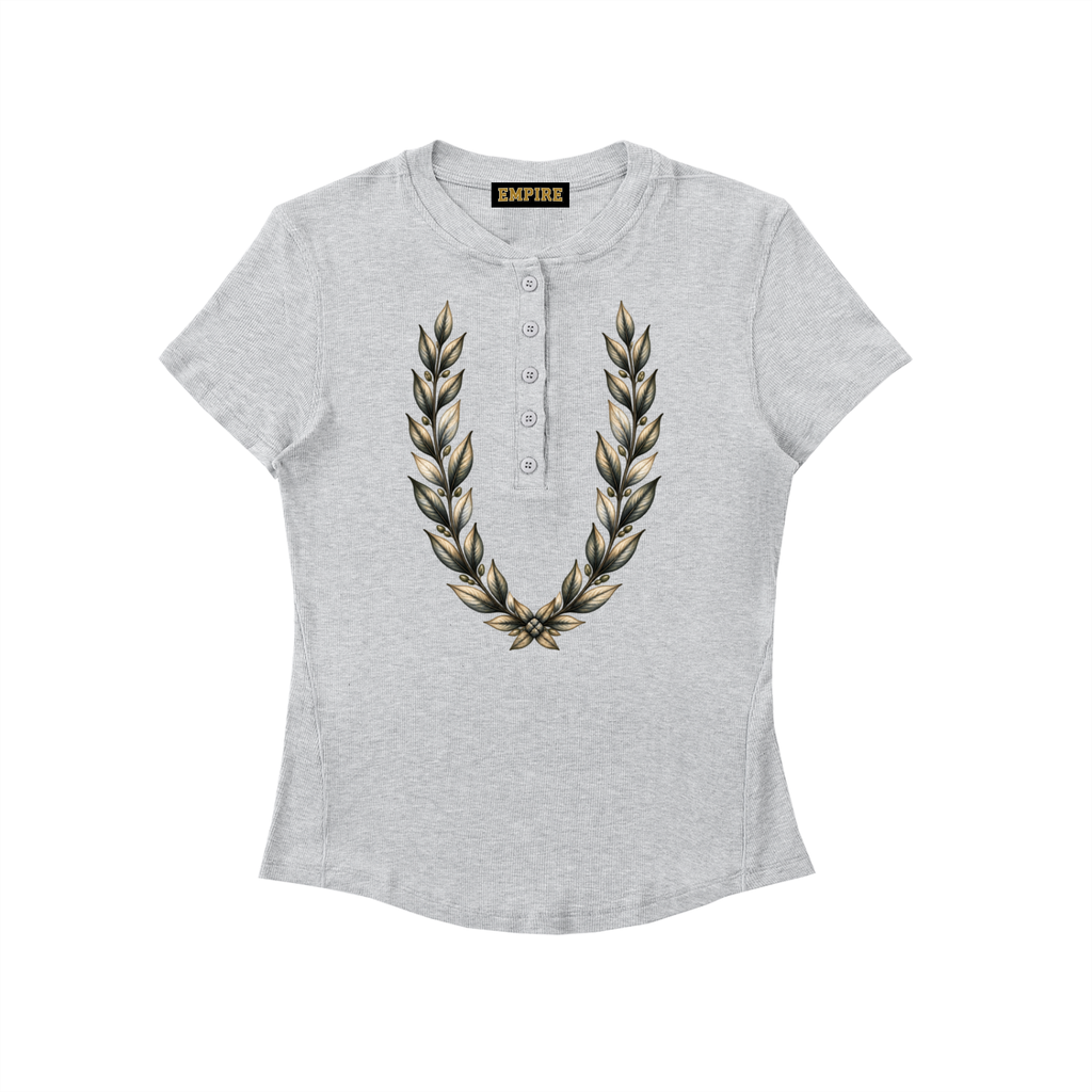EMPIRE Women's Fitted Henley Shirt — Imperial Laurel