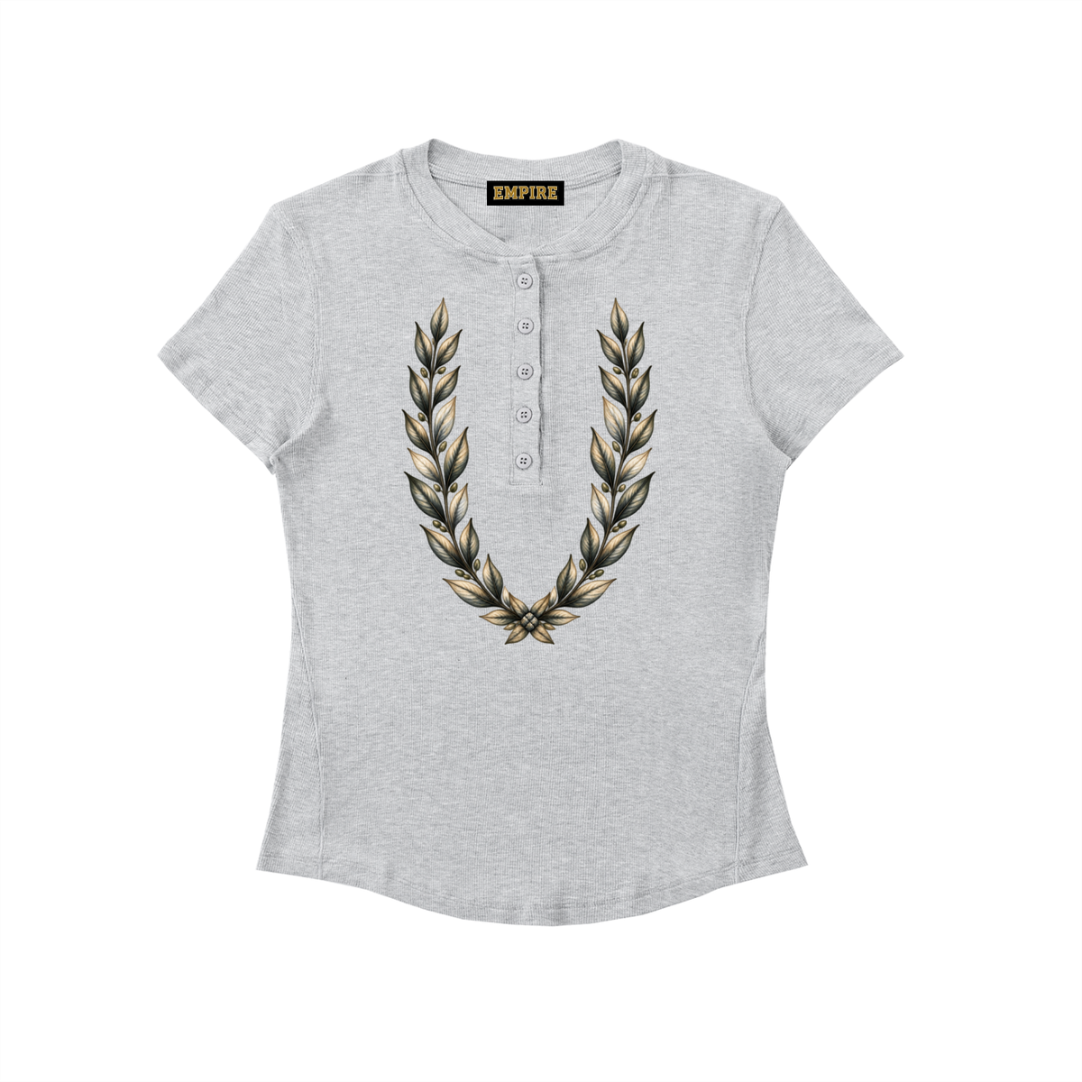 EMPIRE Women's Fitted Henley Shirt — Imperial Laurel