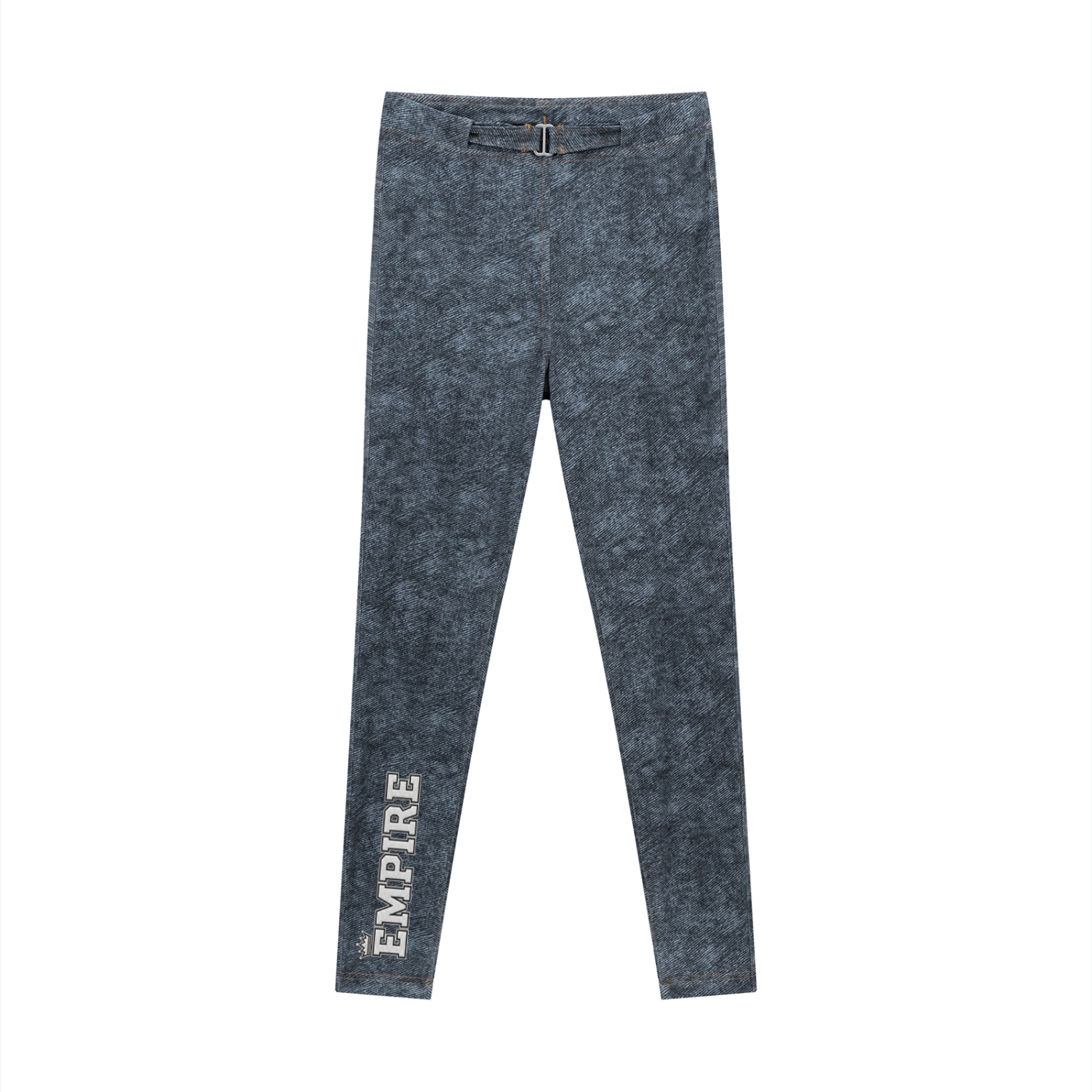EMPIRE Faux Denim Zip-Fly Leggings — Premium Women's Streetwear