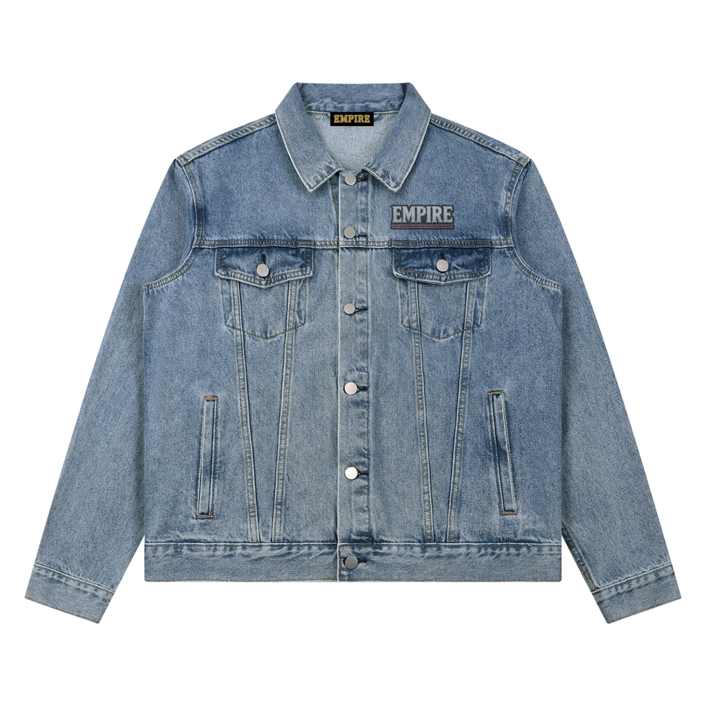 EMPIRE Men’s Vintage-Wash Denim Jacket — Empire Midnight Guitar