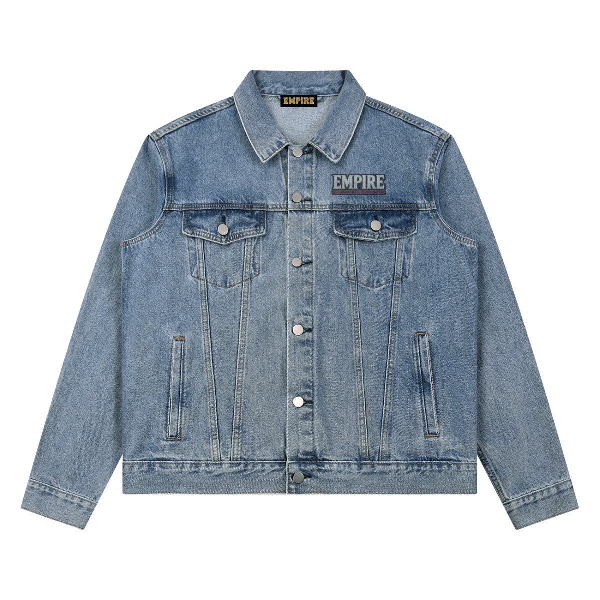 EMPIRE Men’s Vintage-Wash Denim Jacket — Empire Midnight Guitar