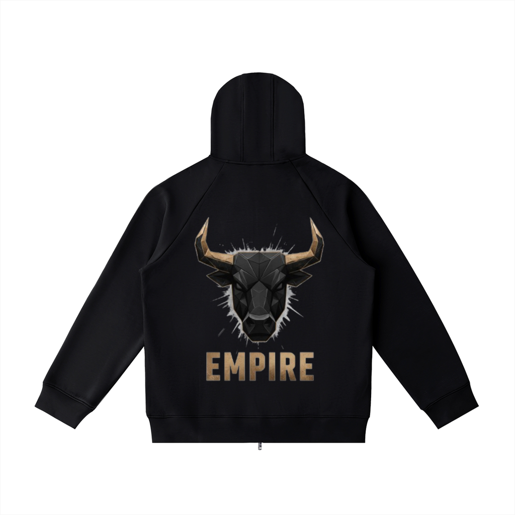 EMPIRE Men’s Raglan-Sleeve Zip Hoodie — Iron Bull