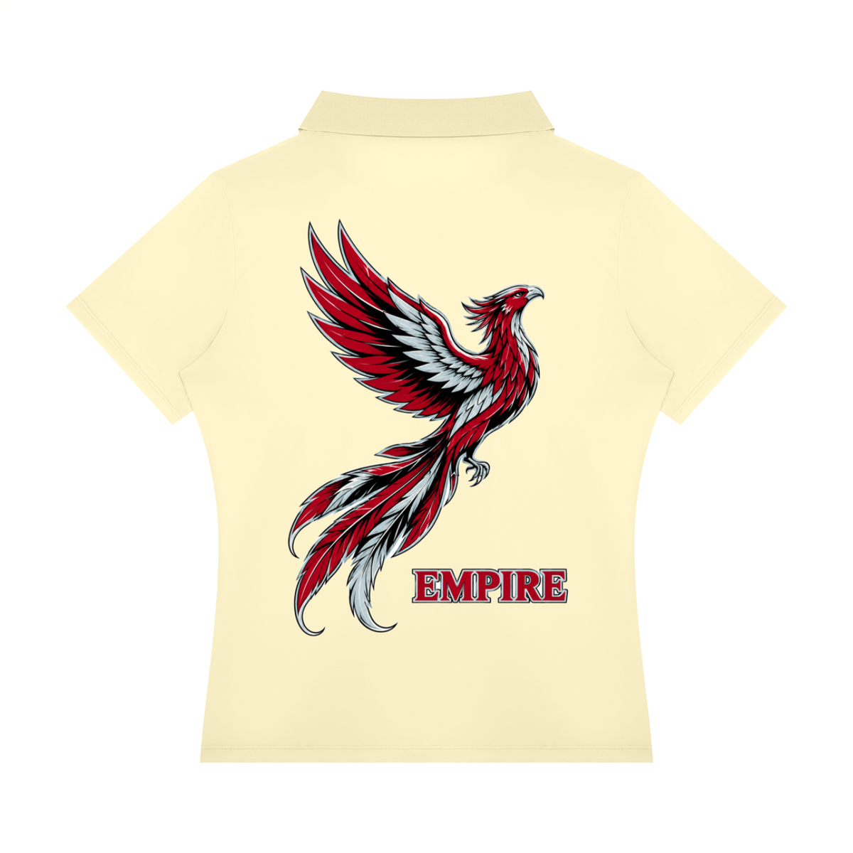 EMPIRE Women's Colour-Block Short-Sleeve Polo — Empire Crimson Phoenix