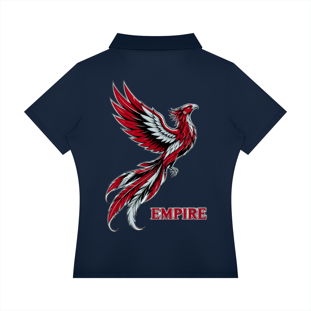 EMPIRE Women's Colour-Block Short-Sleeve Polo — Empire Crimson Phoenix