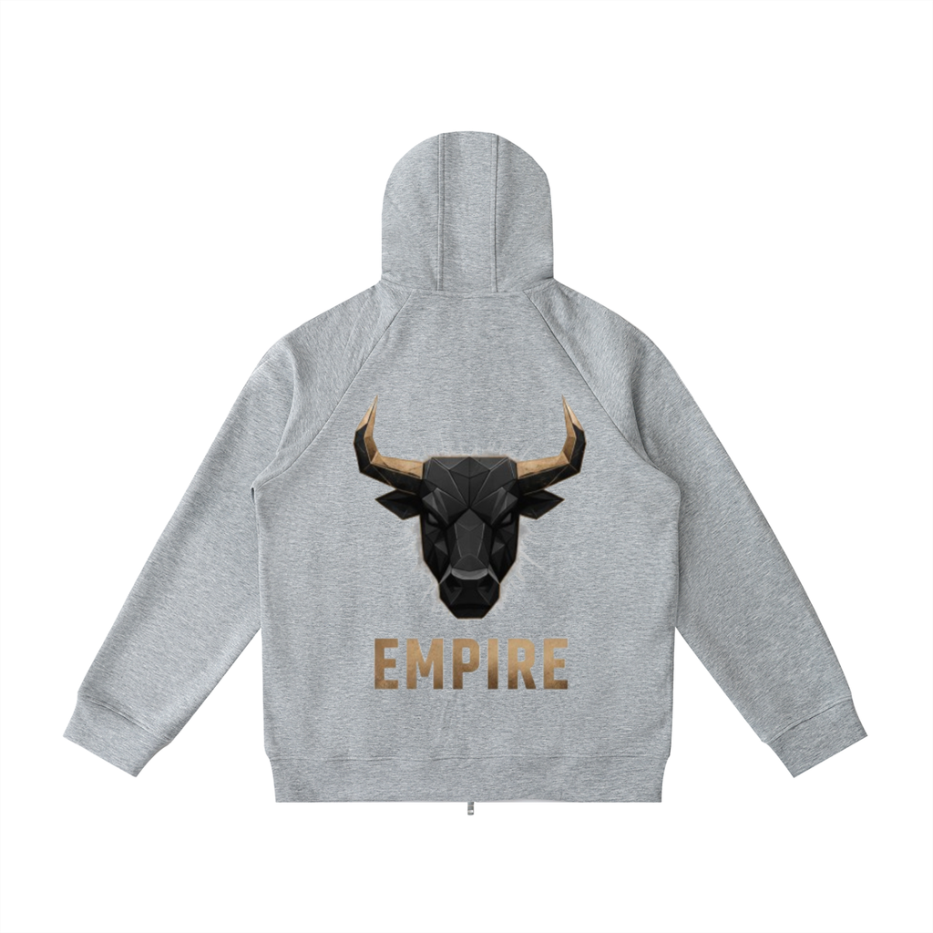EMPIRE Men’s Raglan-Sleeve Zip Hoodie — Iron Bull