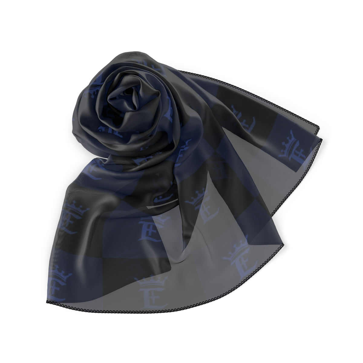 EMPIRE Men's Square Scarf — Empire blue damier