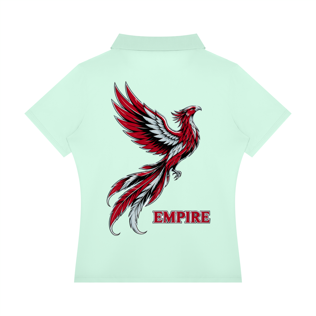EMPIRE Women's Colour-Block Short-Sleeve Polo — Empire Crimson Phoenix