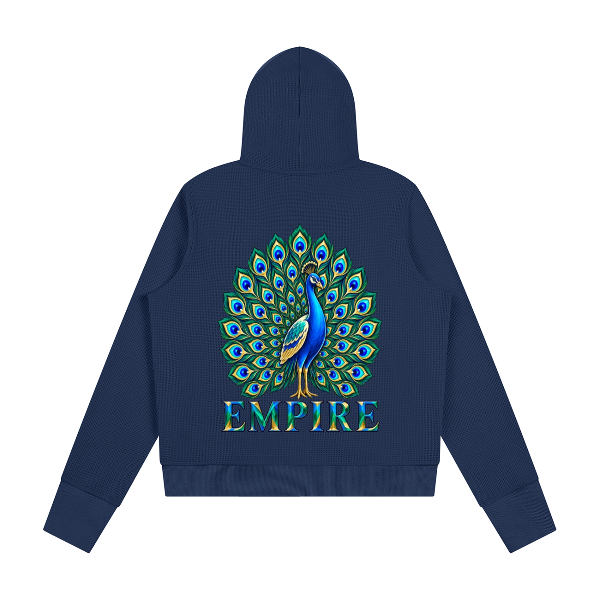 EMPIRE Women's Waffle Full-Zip Hoodie — Empire Midnight Peacock