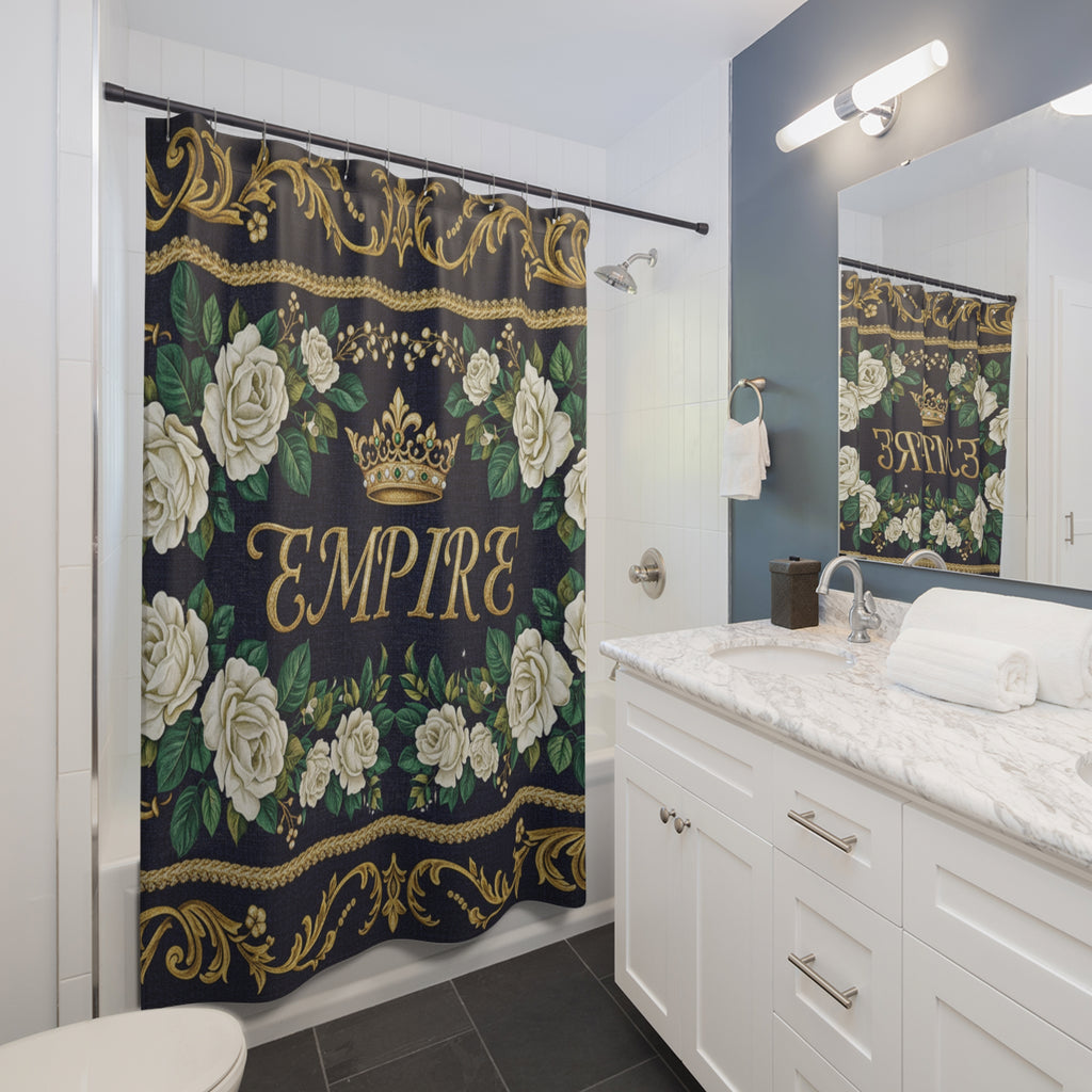 EMPIRE Shower Curtain — Crown Regal Floral Bath Design