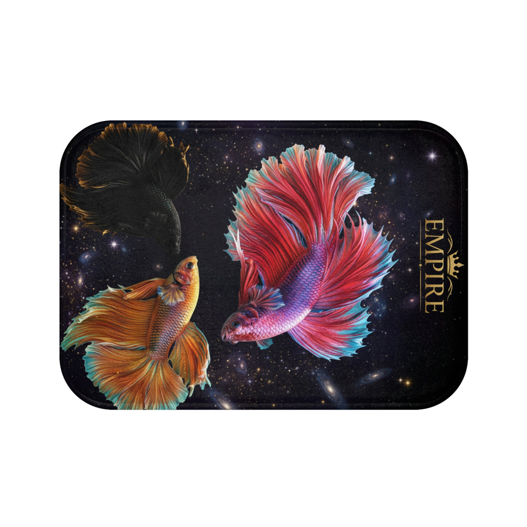 EMPIRE Betta Fish Bath Mat — Cosmic Aquarium Galaxy Decor