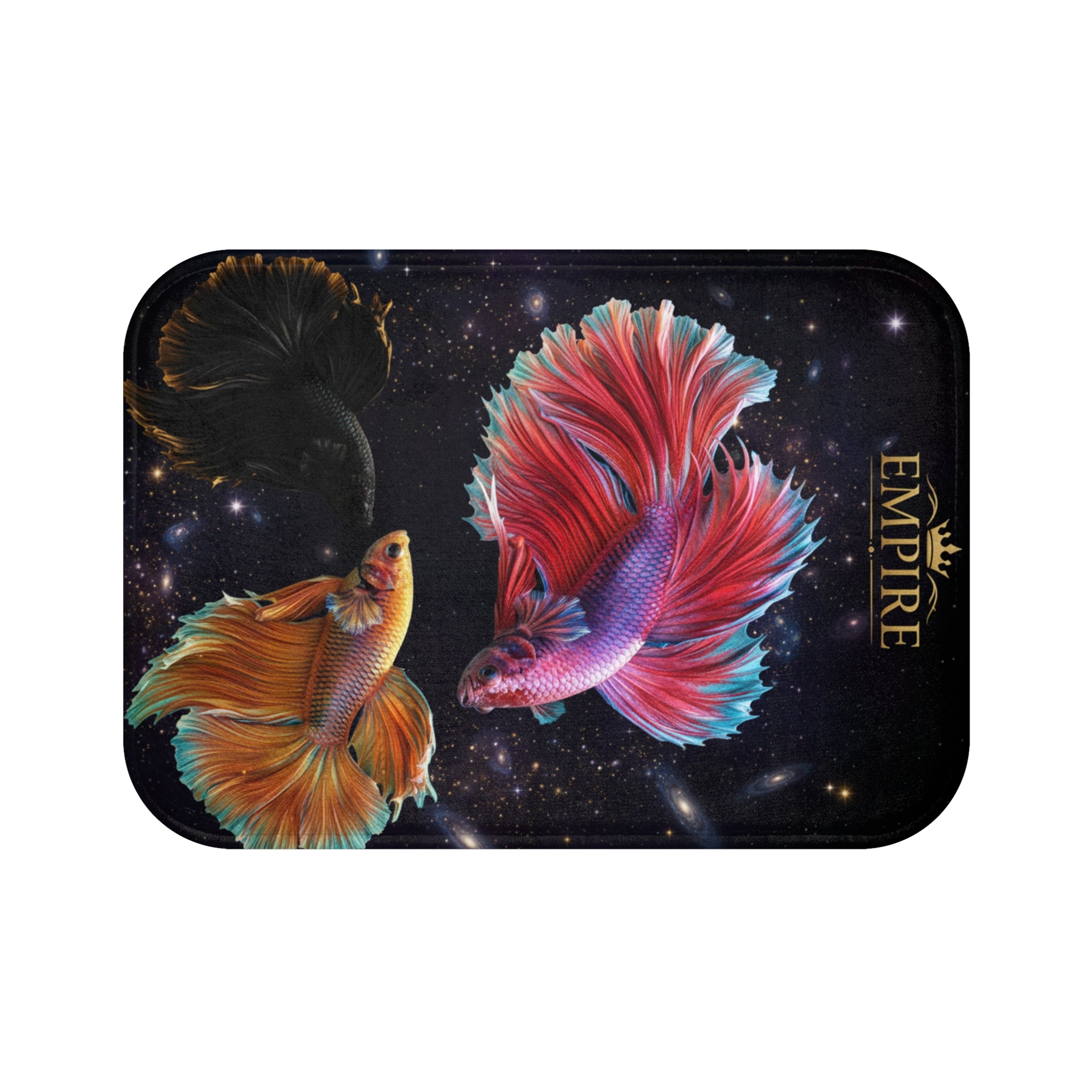 EMPIRE Betta Fish Bath Mat — Cosmic Aquarium Galaxy Decor