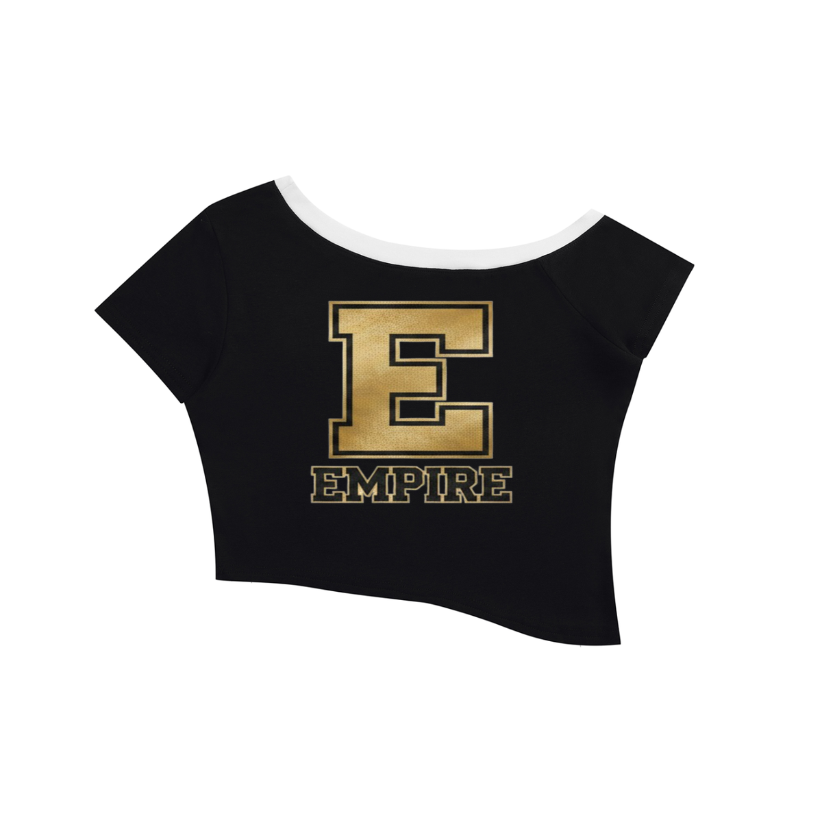 EMPIRE Women's Asymmetric Off-Shoulder Crop Top