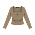 EMPIRE Women's Ruched Square-Neck Top — Empire Onyx Bloom