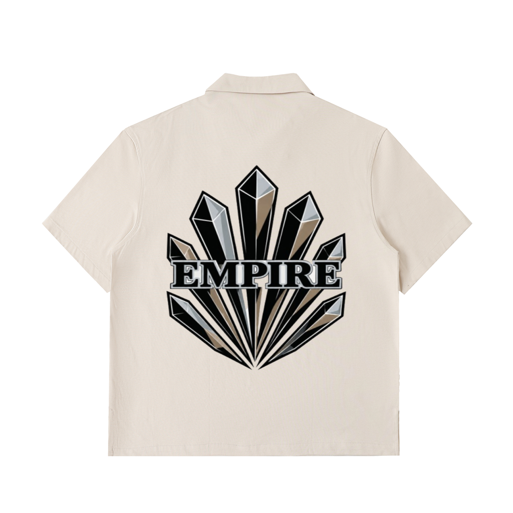EMPIRE Men’s Half-Zip Cotton Polo Shirt — Obsidian Prism