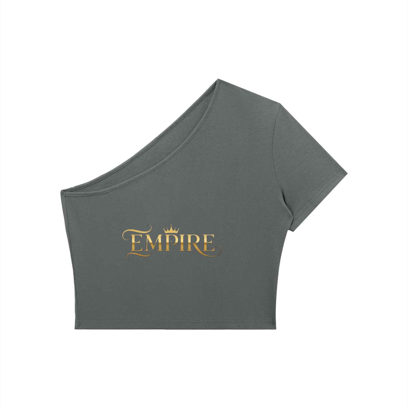 EMPIRE One-Shoulder Crop T-Shirt — Premium Women's Streetwear