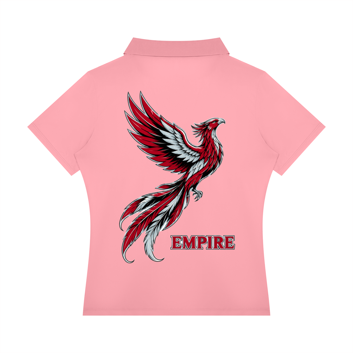 EMPIRE Women's Colour-Block Short-Sleeve Polo — Empire Crimson Phoenix