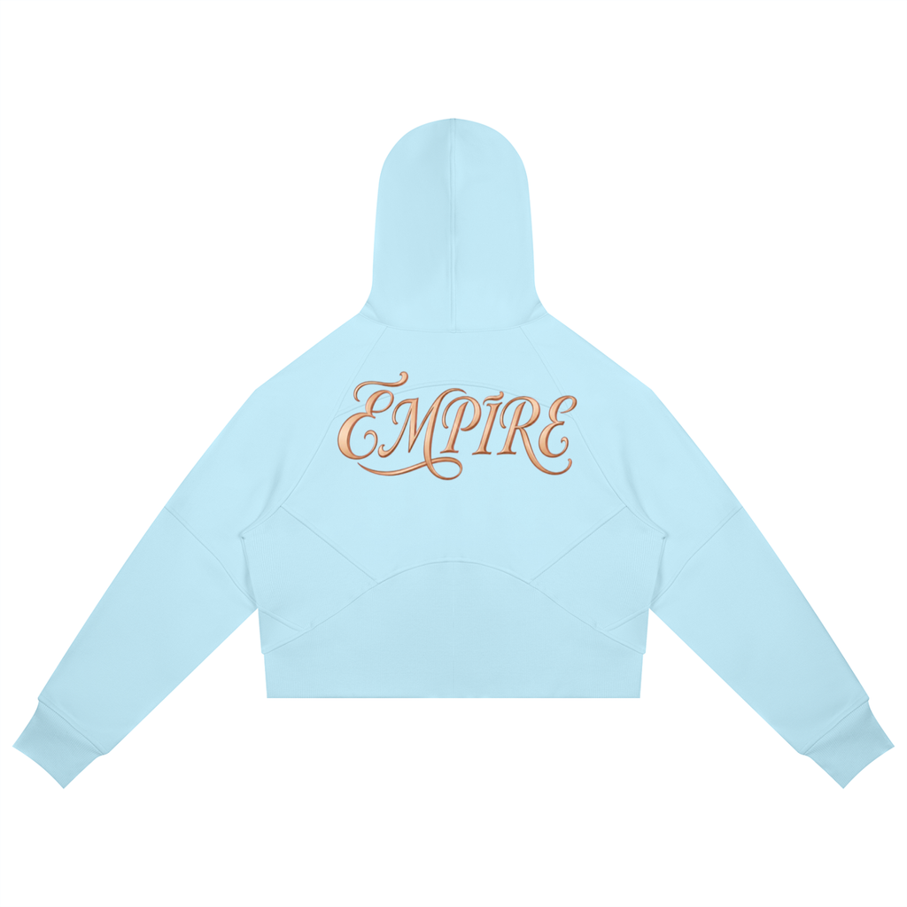 EMPIRE Women's Cropped Zip-Through Hoodie