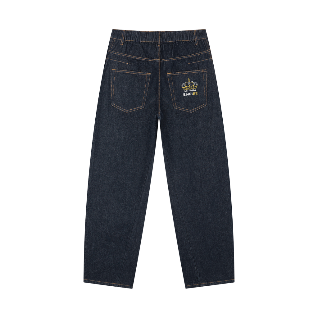 EMPIRE Vintage Wash Barrel Leg Jeans — Structured Ease
