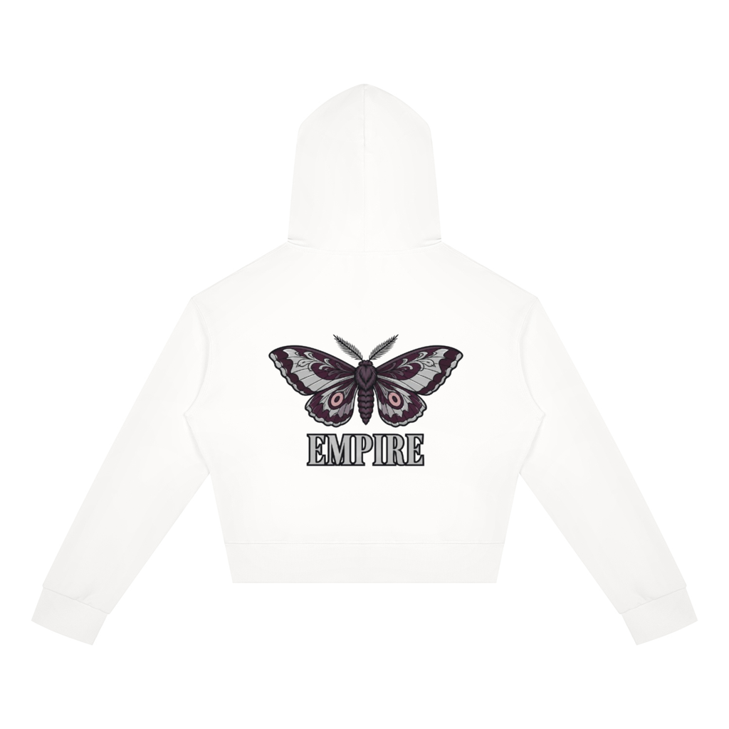 EMPIRE Women's Short Full-Zip Hoodie — Empire Velvet Moth