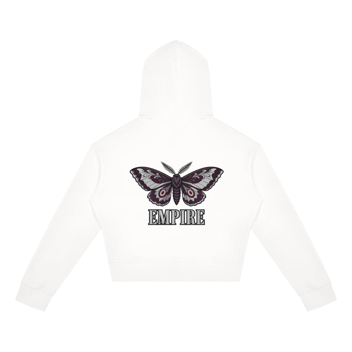EMPIRE Women's Short Full-Zip Hoodie — Empire Velvet Moth
