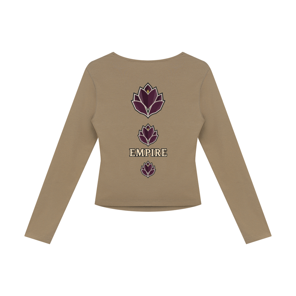 EMPIRE Women's Ruched Square-Neck Top — Empire Onyx Bloom
