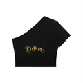 EMPIRE One-Shoulder Crop T-Shirt — Premium Women's Streetwear