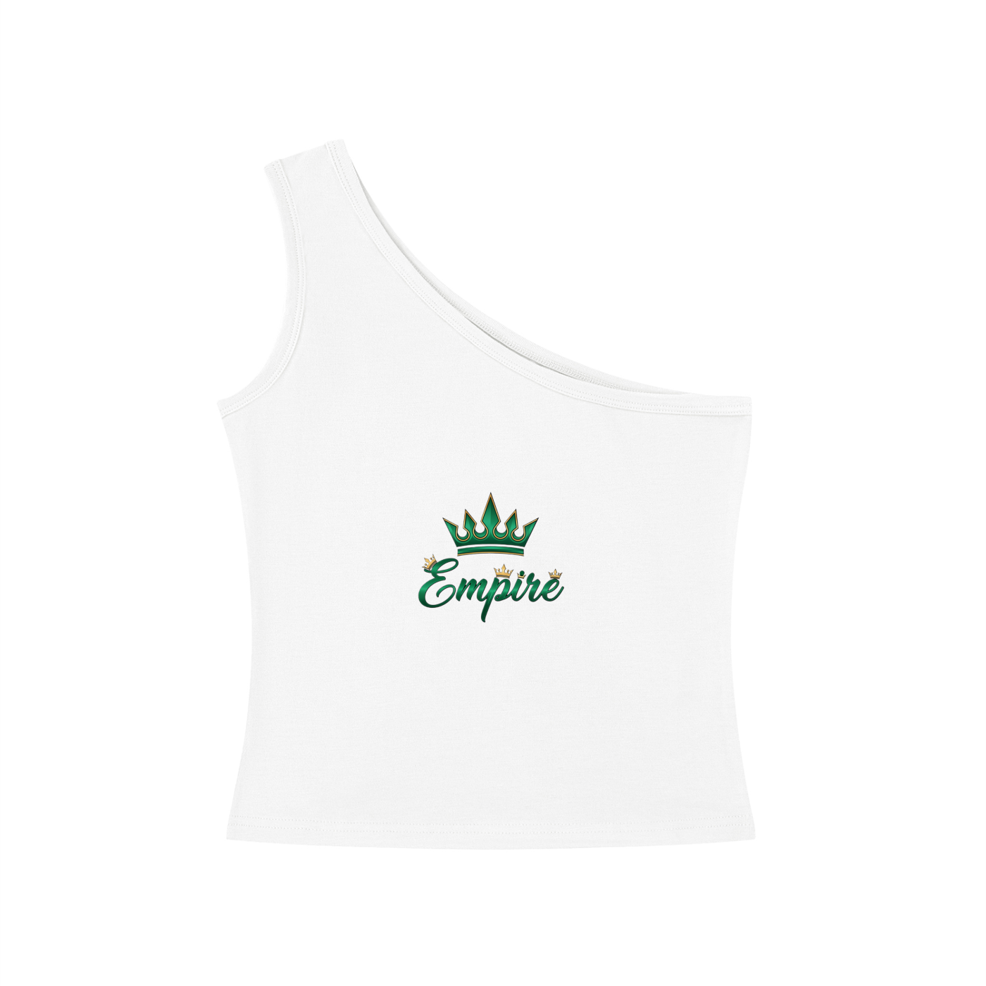 EMPIRE One-Shoulder Crop Top — Asymmetric Edge