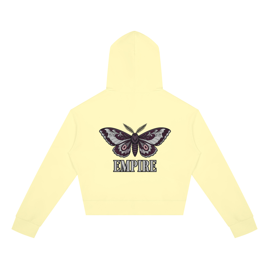 EMPIRE Women's Short Full-Zip Hoodie — Empire Velvet Moth