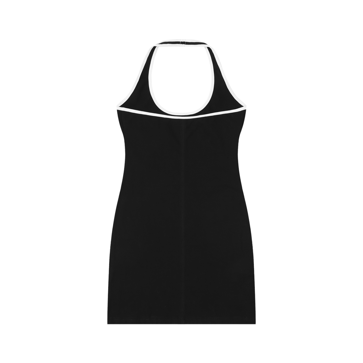 EMPIRE Binding Tight Halter Dress — Contrast Edge