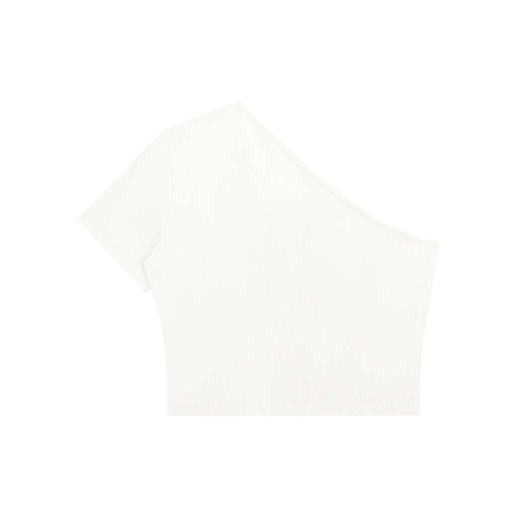EMPIRE One-Shoulder Crop T-Shirt — Premium Women's Streetwear