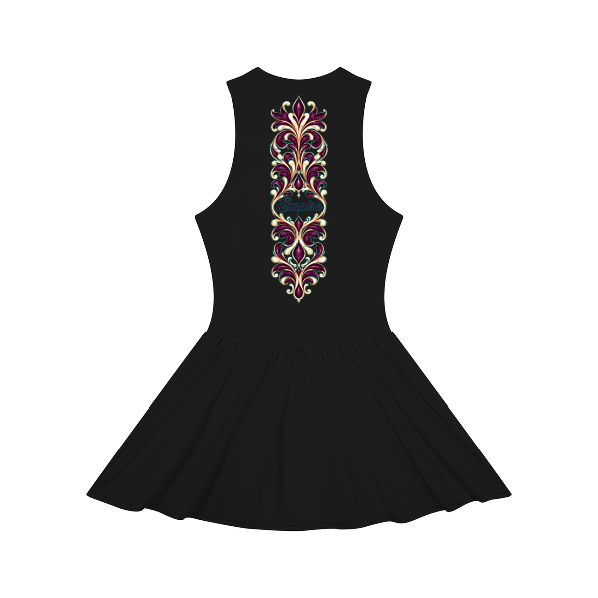 EMPIRE Women's Ruched Full-Zip Dress — Amethyst Filigree
