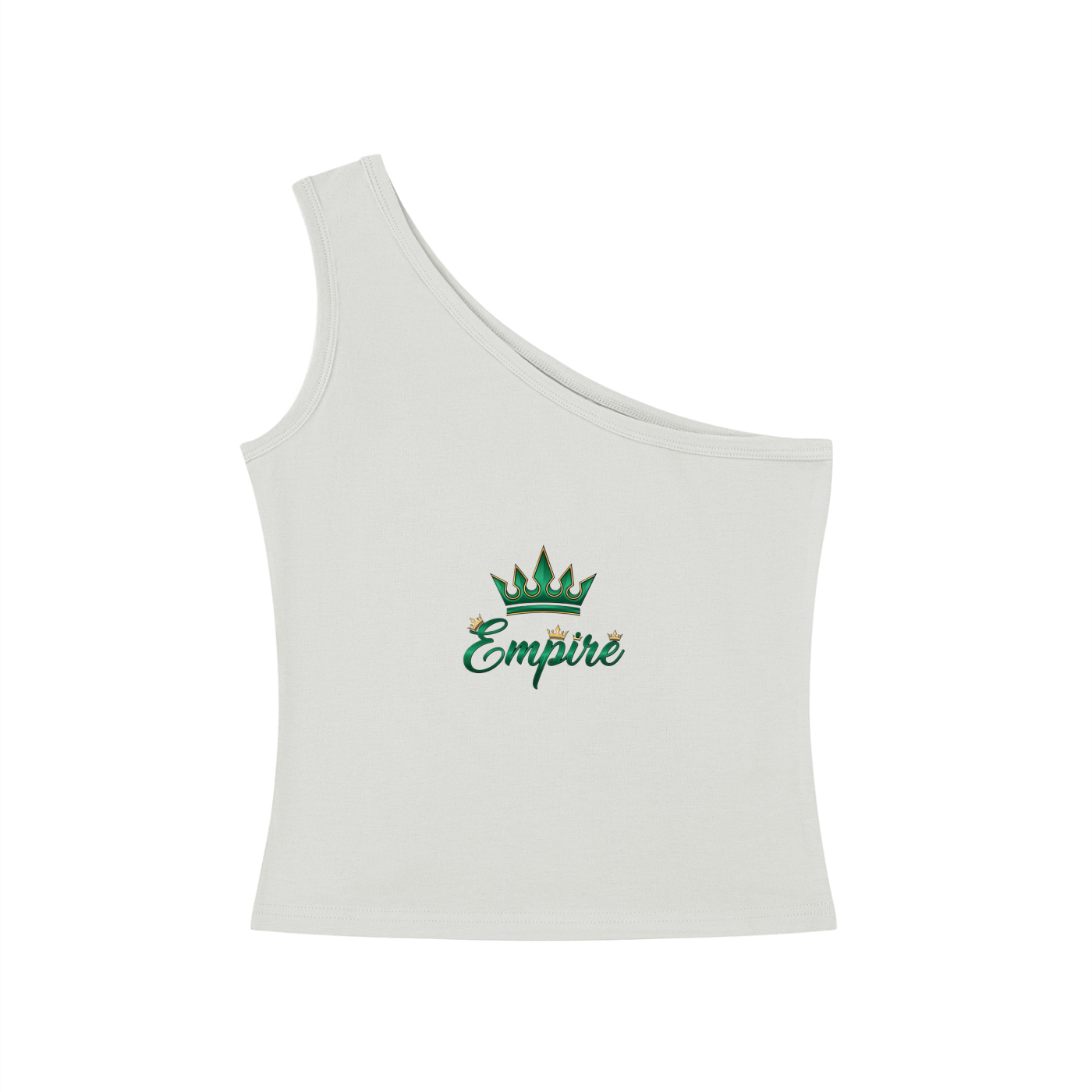 EMPIRE One-Shoulder Crop Top — Asymmetric Edge