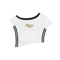 EMPIRE Women's Asymmetric Off-Shoulder Crop Top