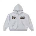 EMPIRE Men’s Cropped Fleece Full-Zip Hoodie — Empire Chrome Tag
