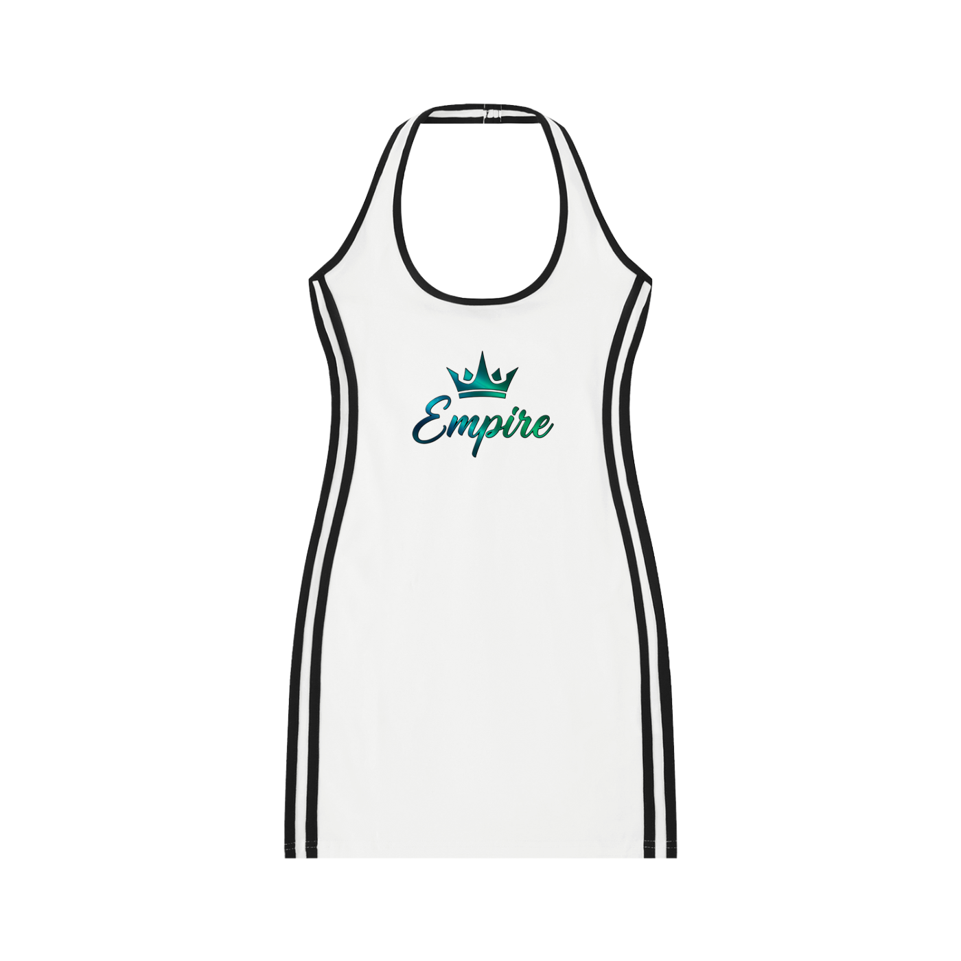 EMPIRE Binding Tight Halter Dress — Contrast Edge