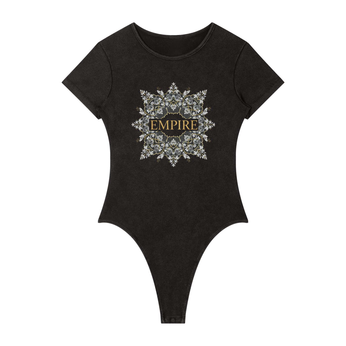 EMPIRE Mineral Wash Crewneck Bodysuit — Premium Women's Essentials