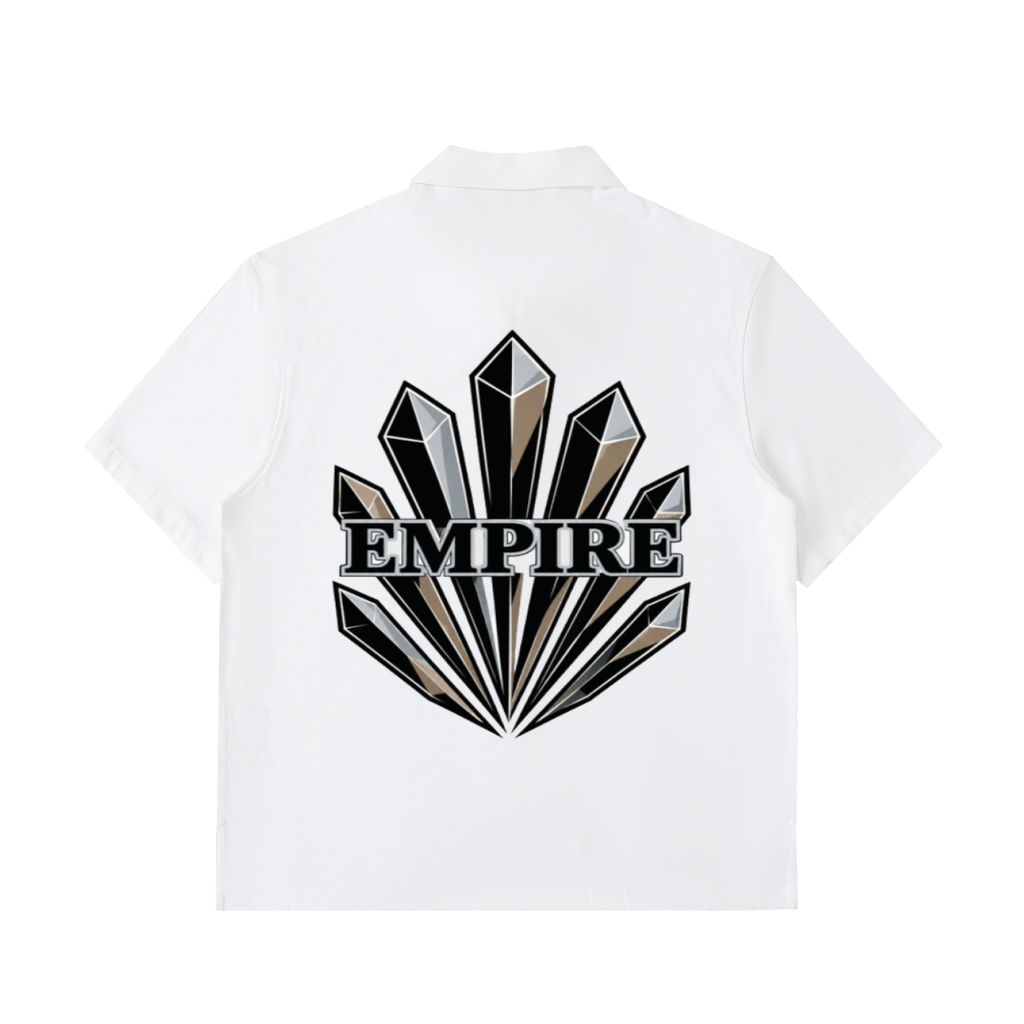 EMPIRE Men’s Half-Zip Cotton Polo Shirt — Obsidian Prism