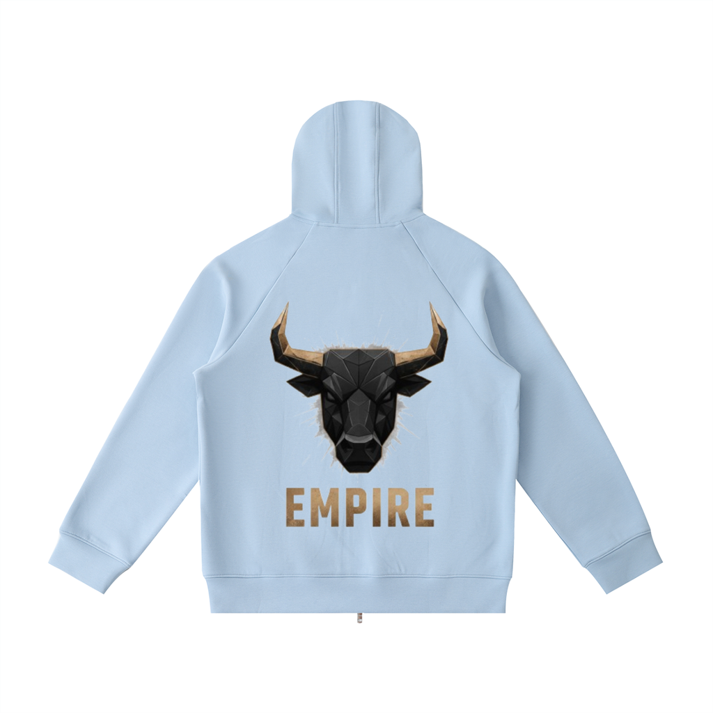 EMPIRE Men’s Raglan-Sleeve Zip Hoodie — Iron Bull