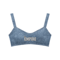 EMPIRE Faux Denim Sports Bra — Premium Women's Activewear