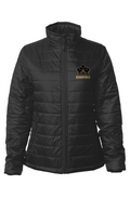 Womens Puffer Jacket iron orchid embroidery