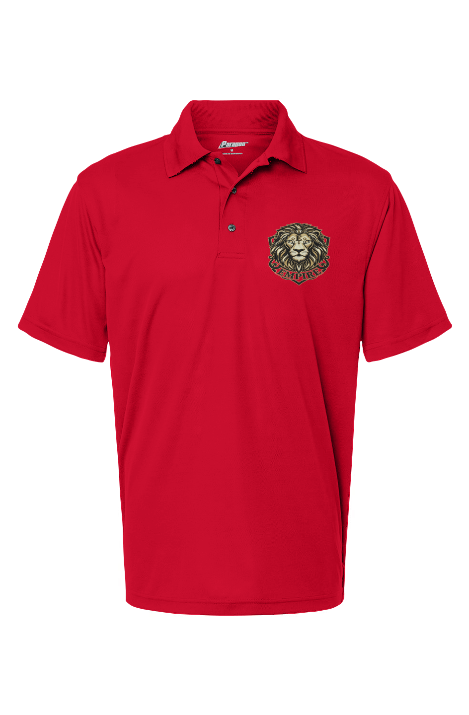 Saratoga Mini Mesh Polo Imperial lion embroidery