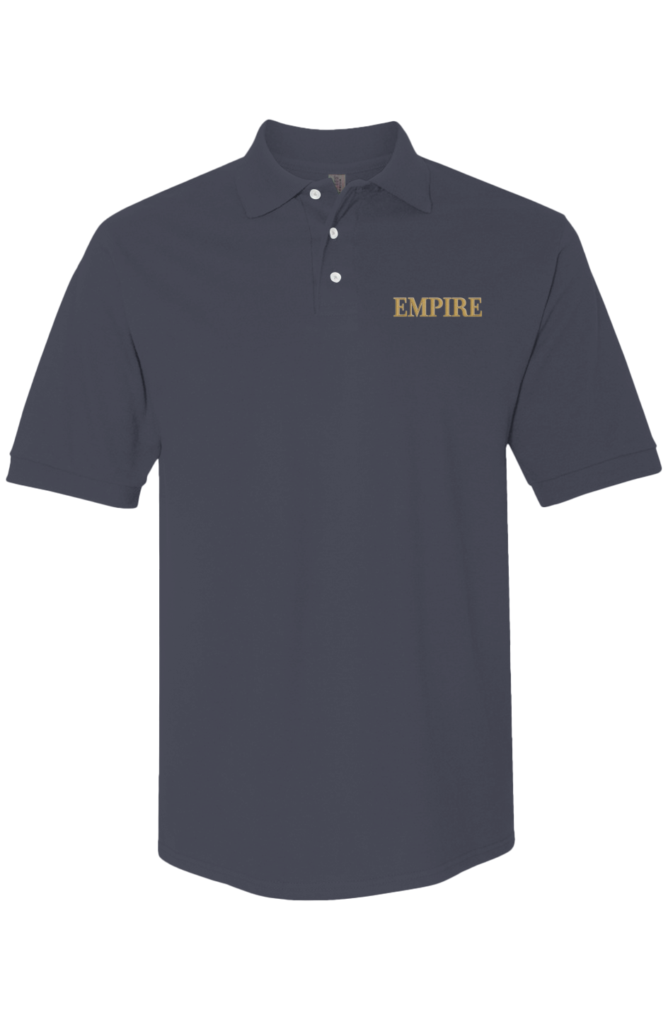 Cotton Pique Polo Empire gold embroidery