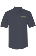Cotton Pique Polo Empire gold embroidery