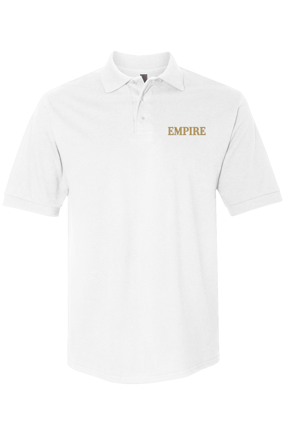 Cotton Pique Polo Empire gold embroidery