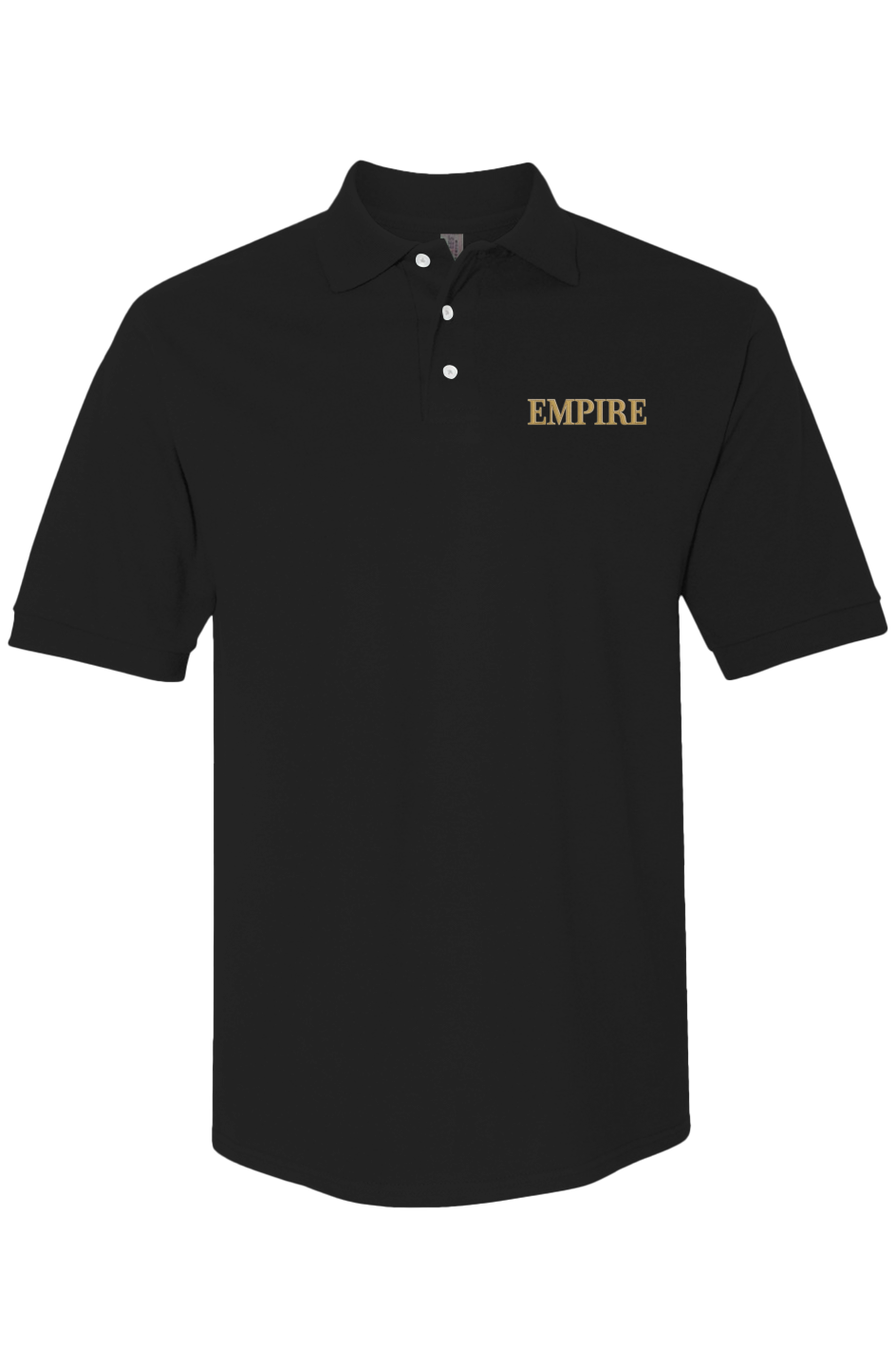 Cotton Pique Polo Empire gold embroidery