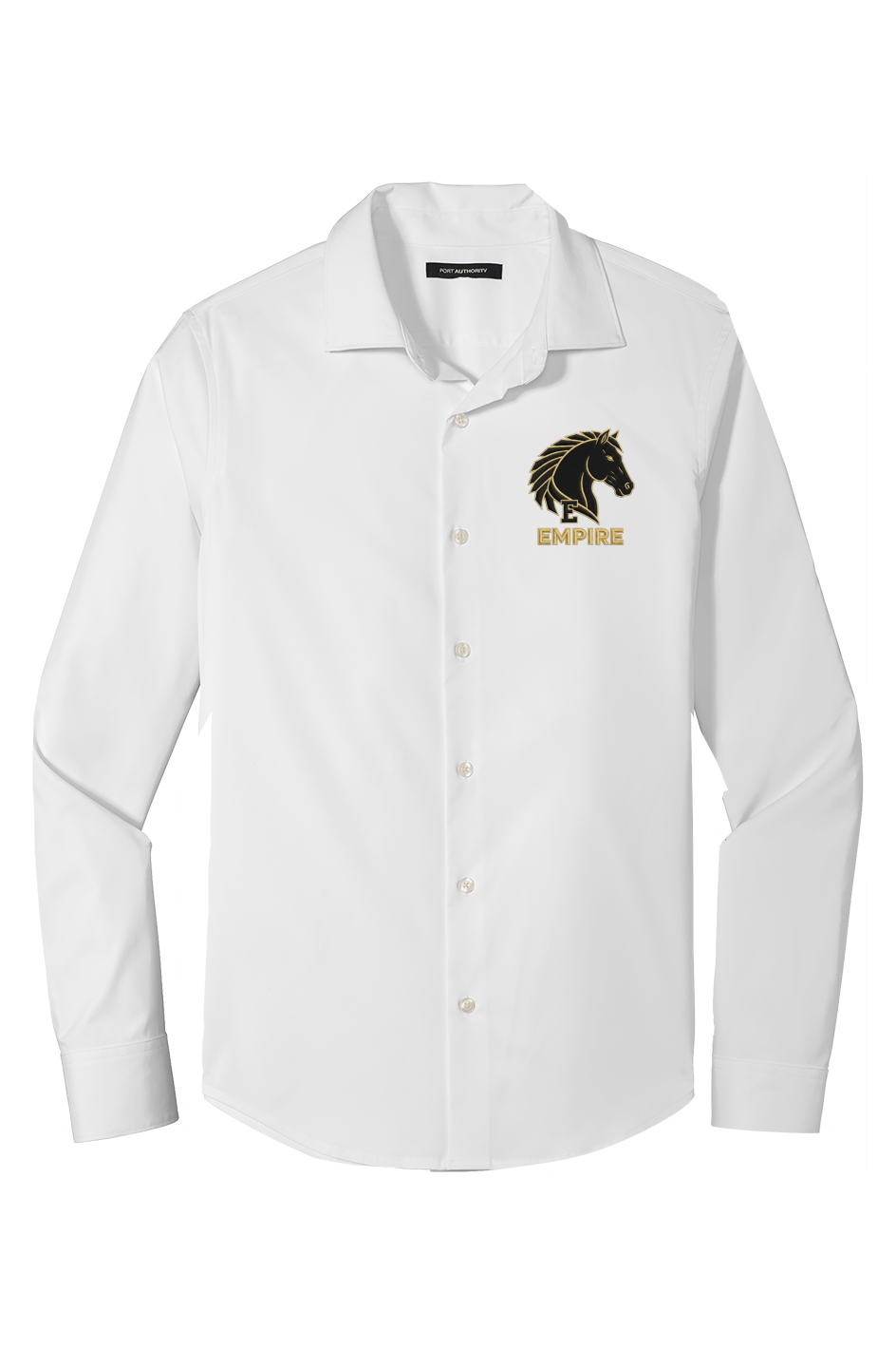 City Stretch Shirt black stallion embroidery