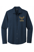 City Stretch Shirt iron bull embroidery