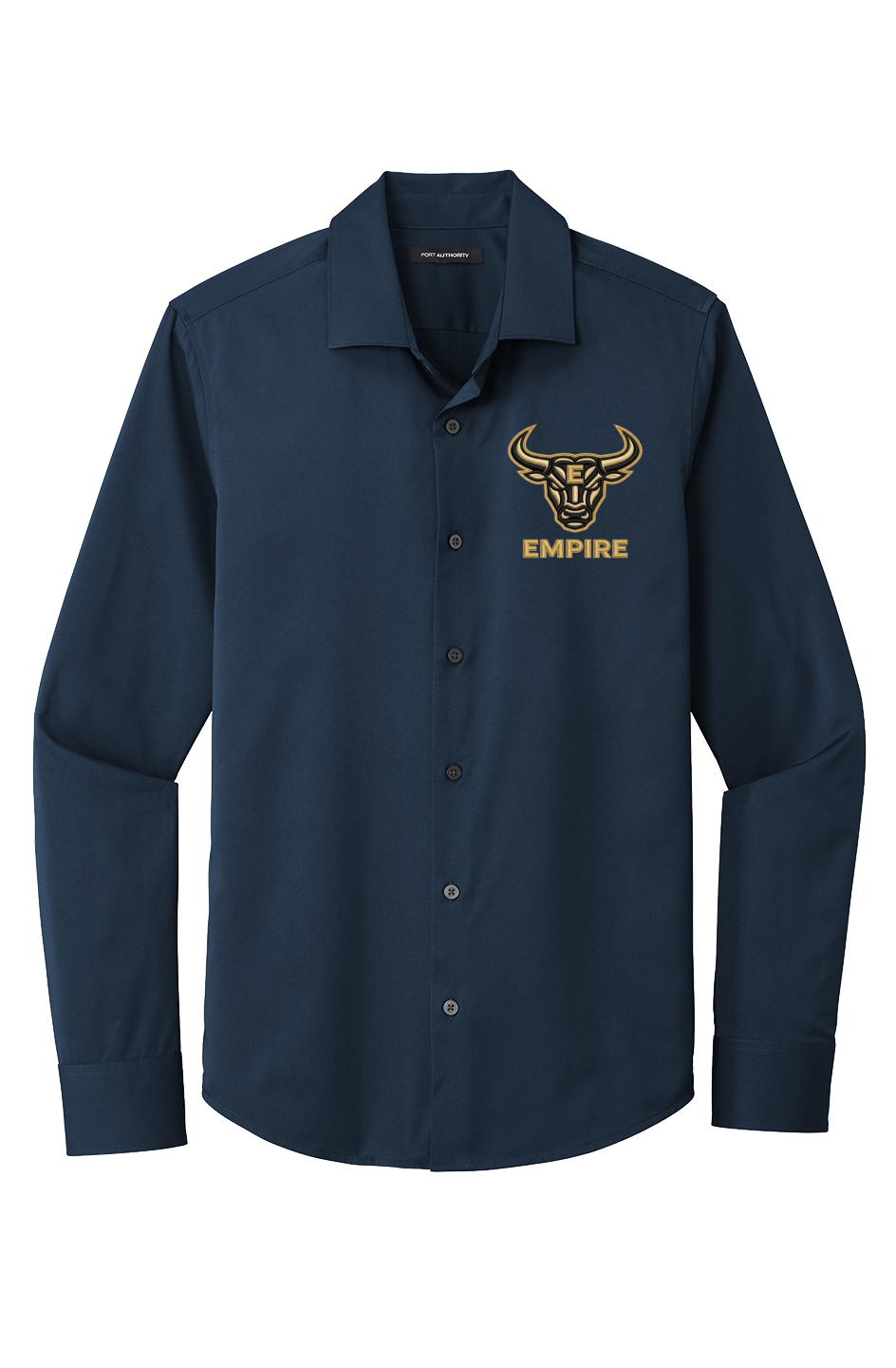 City Stretch Shirt iron bull embroidery
