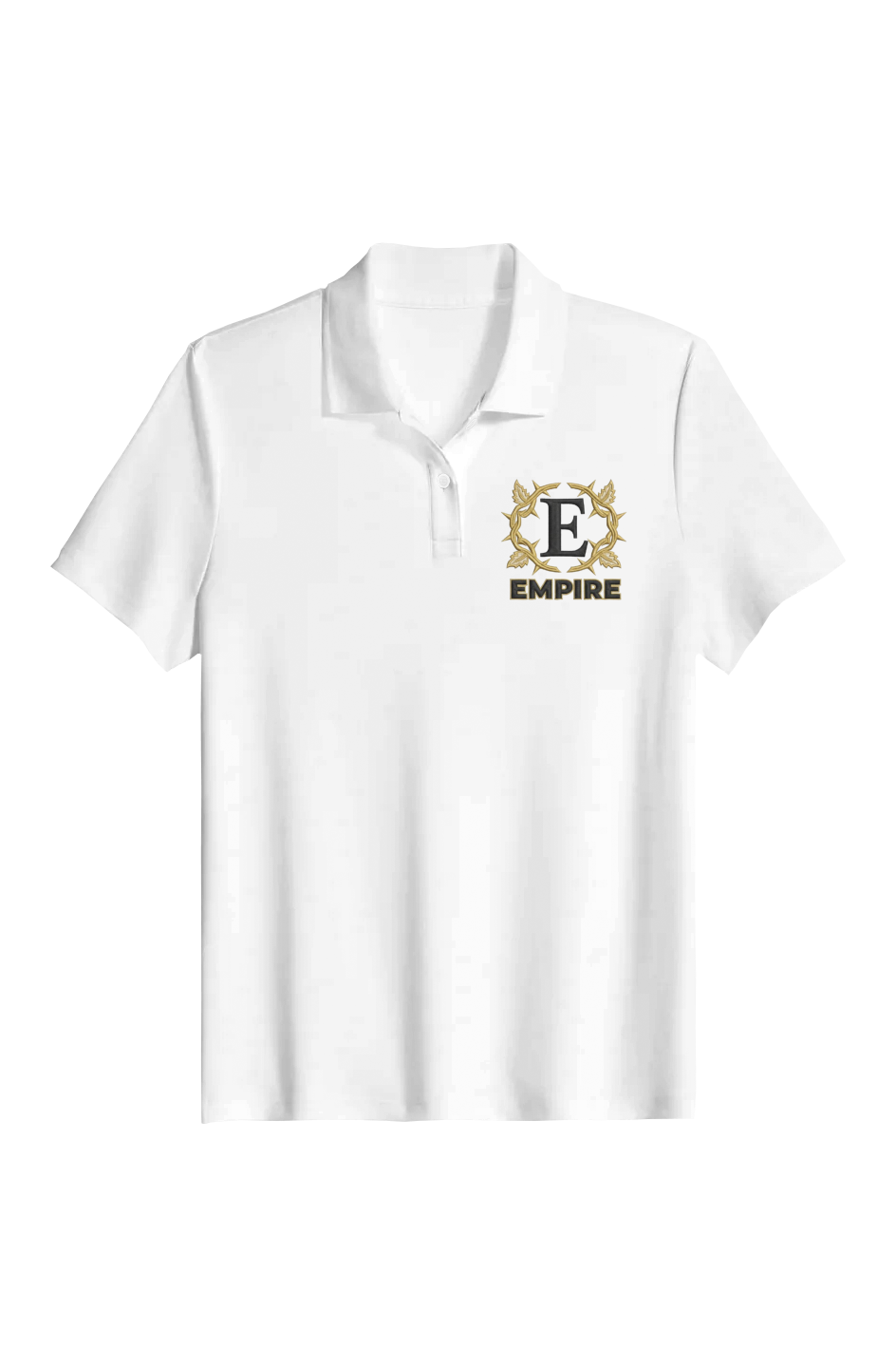 Womens Pima Polo Thorn Crest embroidery