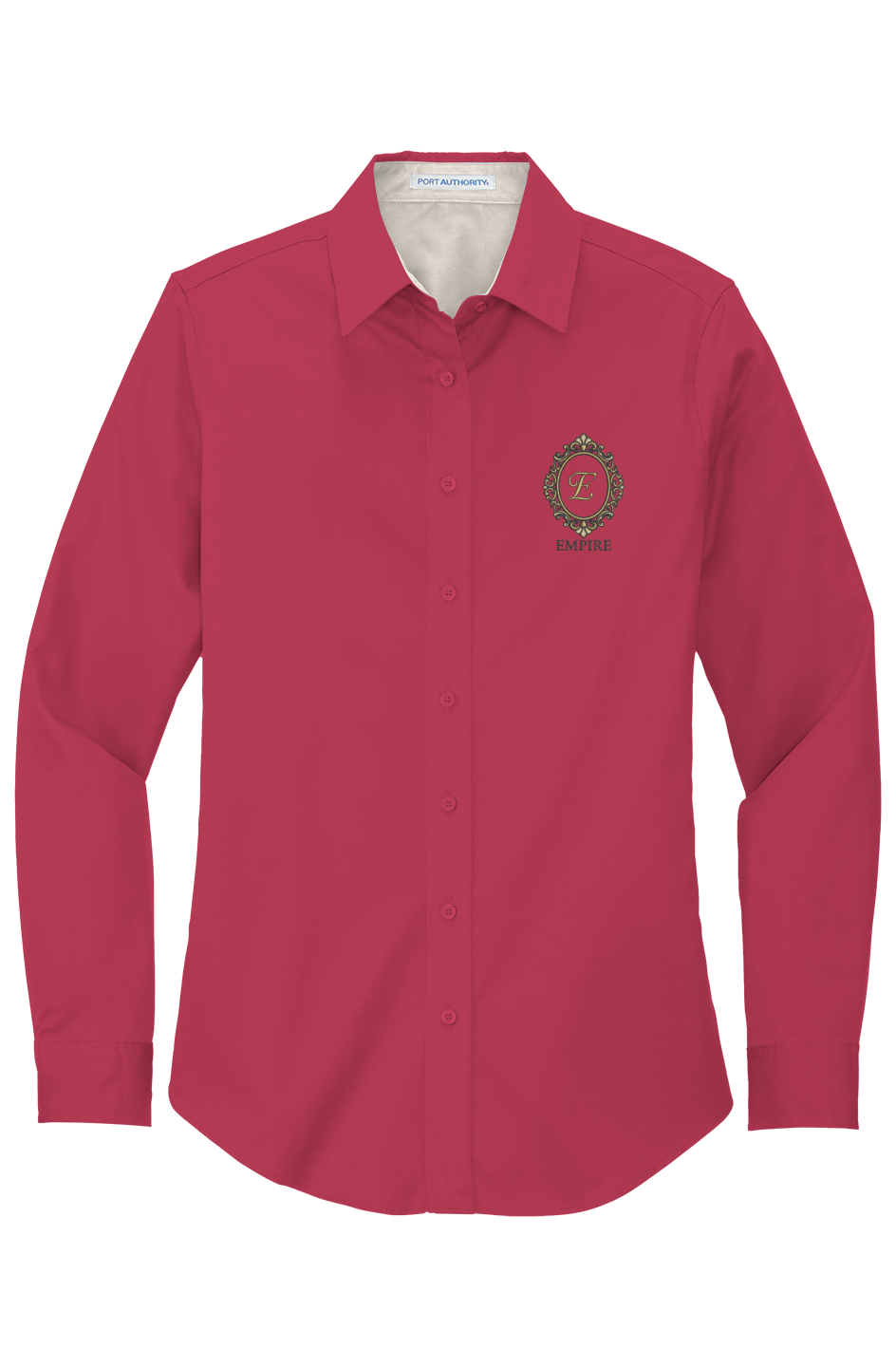Womens Long Sleeve Easy Care Shirt Empress Mirror embroidery